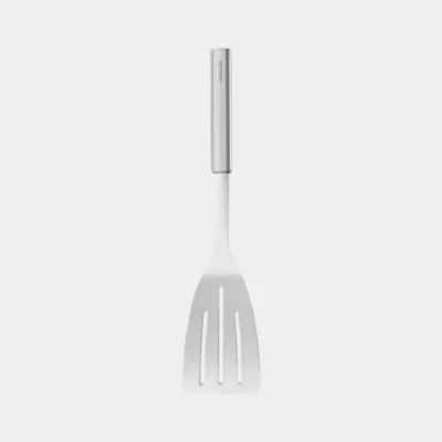 Лопатка большая Brabantia Profile, нержавеющая сталь, серебристая, 33,2 см, с отверстиями для жира