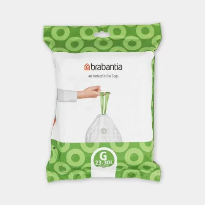 Мешки для мусора Brabantia размер G, 23-30 л, 40 шт., белые