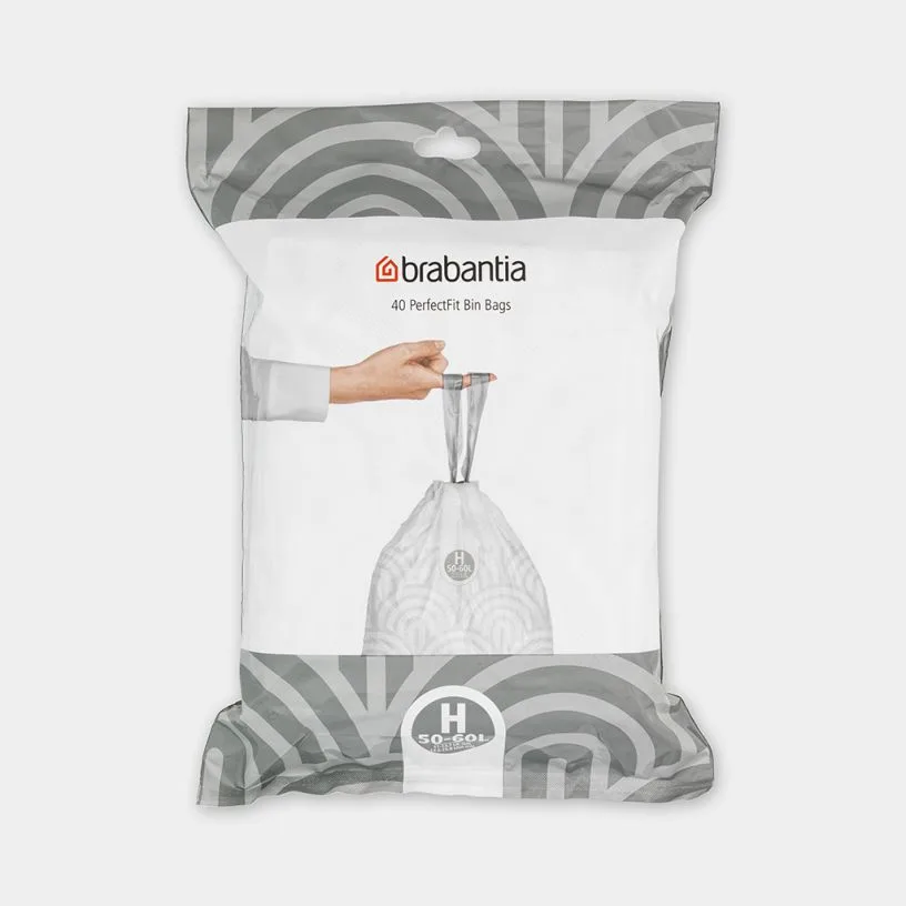 Мешки для мусора Brabantia размер H, 50-60 л, 40 шт., белые