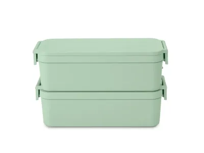 Ланч-бокс высокий Brabantia Make & Take Bento, 21,4 × 7,9 × 12,9 см, для работы и поездок, нефритово-зелёный