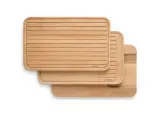Набор из 3 деревянных досок для нарезки Brabantia Profile 2.0, бук, 40 x 25 см, для овощей, хлеба и мяса — фото 1