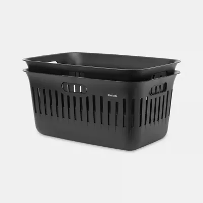 Набор из двух корзин для белья Brabantia Collect-It 40 л чёрный