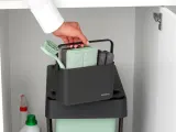 Набор для уборки кухни Brabantia SinkSide 8 предметов: органайзер 2 л, щётка, скребок, салфетки из микрофибры, Dark Grey — фото 4