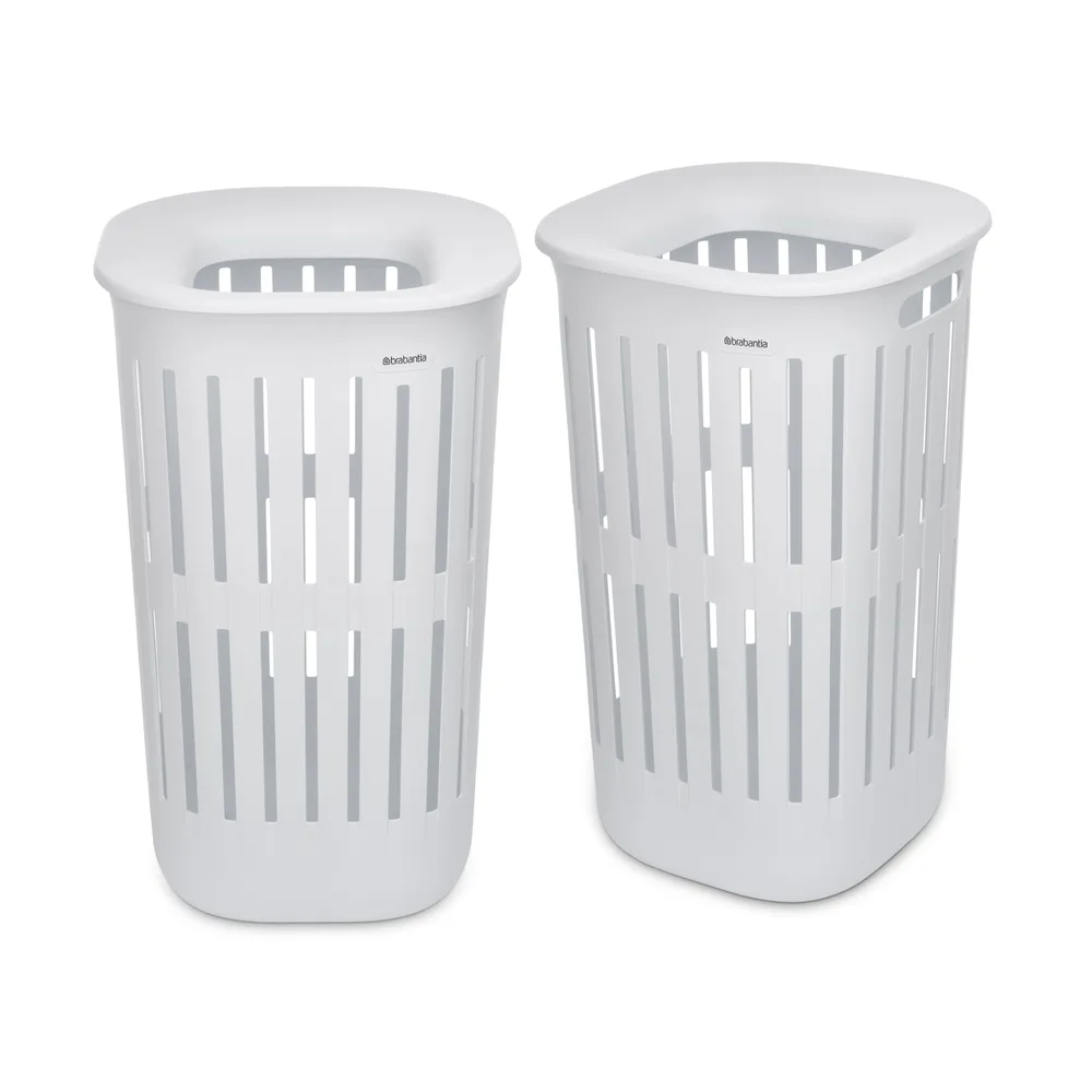 Набор из двух корзин для белья Brabantia Collect-It 55 л белый с крышкой