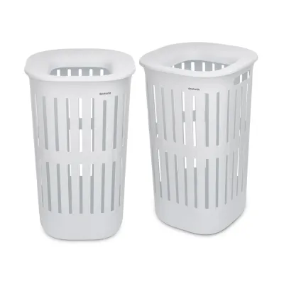 Набор из двух корзин для белья Brabantia Collect-It 55 л белый с крышкой