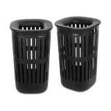 Набор из двух корзин для белья Brabantia Collect-It 55 л чёрный с крышкой — фото 1