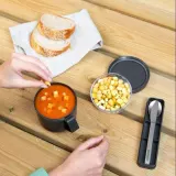 Набор столовых приборов Brabantia Make & Take 3 предмета в футляре, Dark Grey — фото 2
