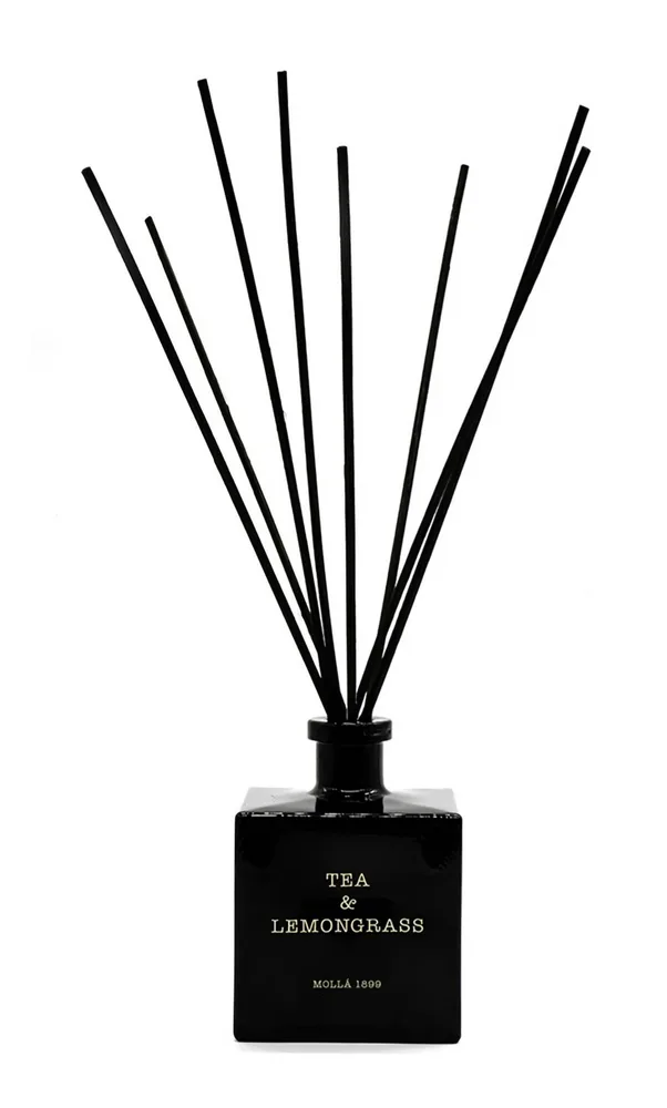 Ароматический диффузор Cereria Molla Reed Boutique Tea & Lemongrass 500 мл, чёрный