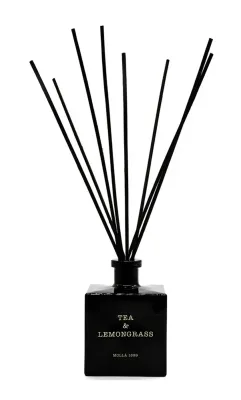 Ароматический диффузор Cereria Molla Reed Boutique Tea & Lemongrass 500 мл, чёрный