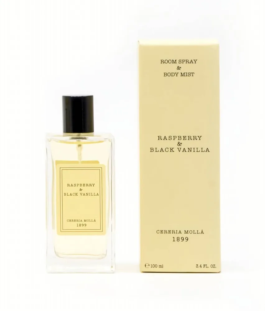 Спрей ароматический 2 в 1 Cereria Molla Premium Cosmetica Raspberry & Black Vanilla 100 мл