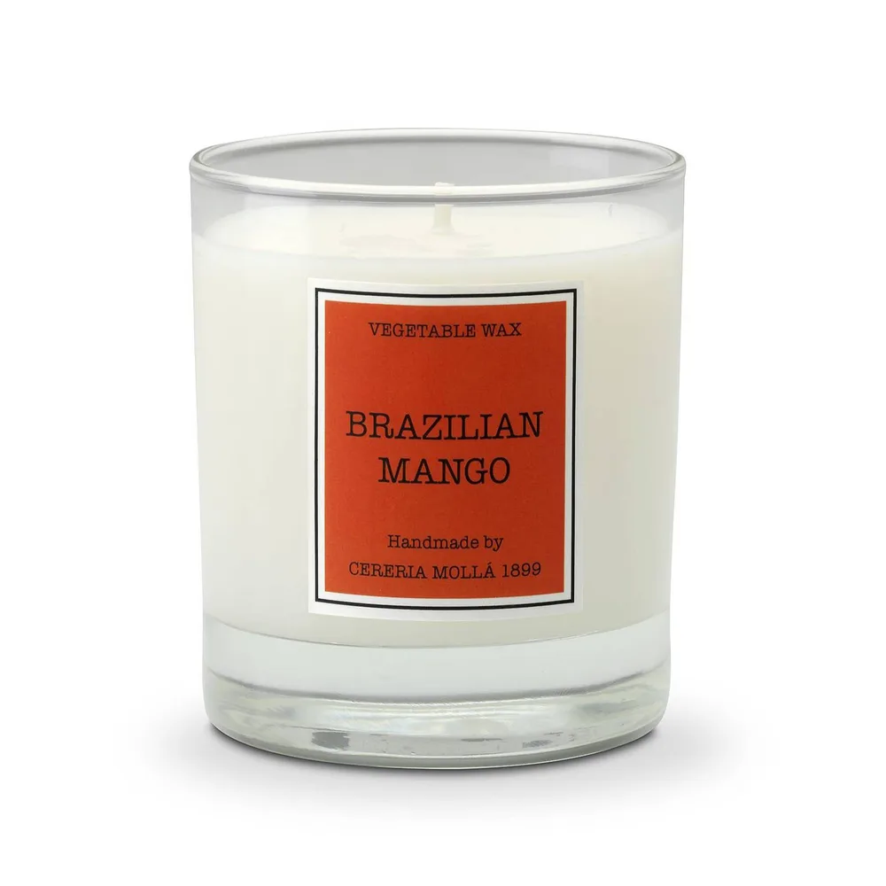 Свеча ароматическая Cereria Molla Santiago Brazilian Mango 230 г, время горения 50 ч, белая