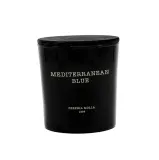 Ароматическая свеча XL Cereria Molla Boutique Mediterranean Blue 600 г, 2 фитиля, чёрная — фото 1