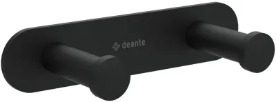 Двойной крючок на планке Deante Jasmin нержавеющая сталь nero