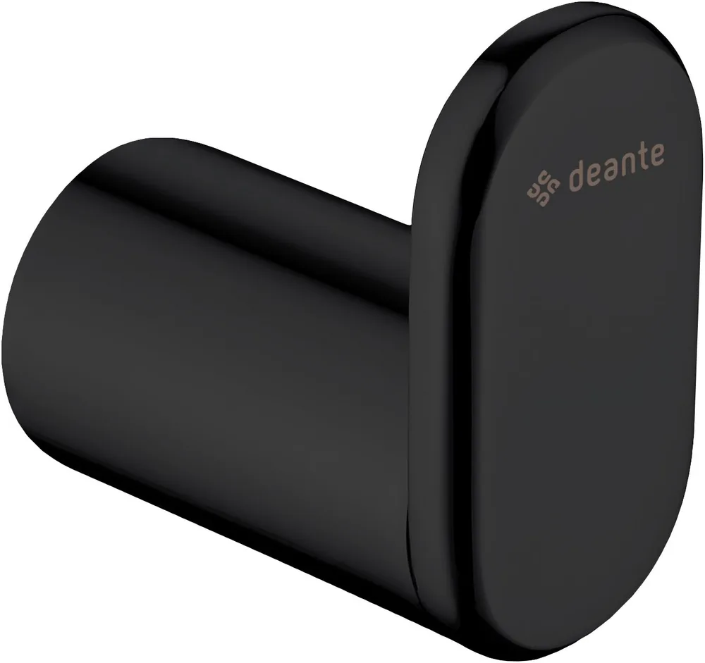 Одинарный крючок для ванной Deante Round nero, нержавеющая сталь, 50 мм