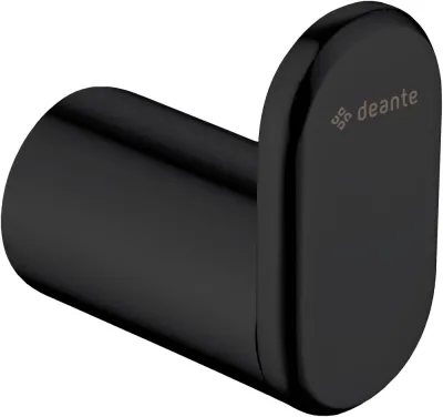 Одинарный крючок для ванной Deante Round nero, нержавеющая сталь, 50 мм