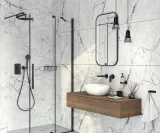 Корзина для душа угловая Deante Jasmin из стали 304, чёрная матовая, 202 мм — фото 2