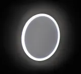 Зеркало косметическое магнитное Deante Round со светодиодной подсветкой, трёхкратное увеличение, хром — фото 3