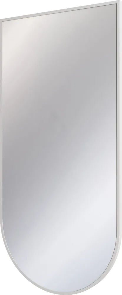 Зеркало подвесное асимметричное Deante Silia в алюминиевой раме, bianco, 500 x 1000 мм