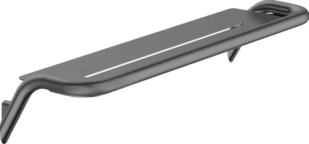 Полка настенная Deante Silia titanium, латунь и нержавеющая сталь, 436 мм, шлифованная