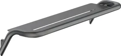 Полка настенная Deante Silia titanium, латунь и нержавеющая сталь, 436 мм, шлифованная