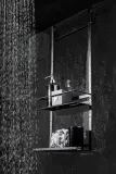 Полка навесная для душевой кабины типа A Deante Mokko nero, сталь, с крючками, матовая — фото 2