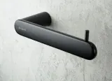 Держатель туалетной бумаги настенный Deante Round nero, чёрный матовый, нержавеющая сталь — фото 3