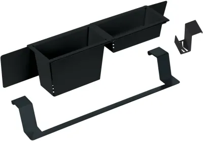 Набор аксессуаров Deante MAGNETIC nero для мойки: крючок для губки, релинг, корзины из нержавеющей стали