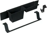 Набор аксессуаров Deante MAGNETIC nero для мойки: крючок для губки, релинг, корзины из нержавеющей стали — фото 1