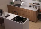 Набор аксессуаров Deante MAGNETIC nero для мойки: крючок для губки, релинг, корзины из нержавеющей стали — фото 4