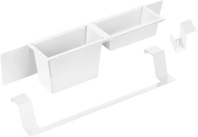 Набор аксессуаров для мойки Deante MAGNETIC bianco: крючок, релинг, корзины, нержавеющая сталь