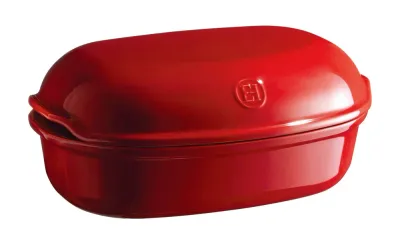 Форма для хлеба Emile Henry Artisan 3,35 л, керамика HR, красная, с крышкой