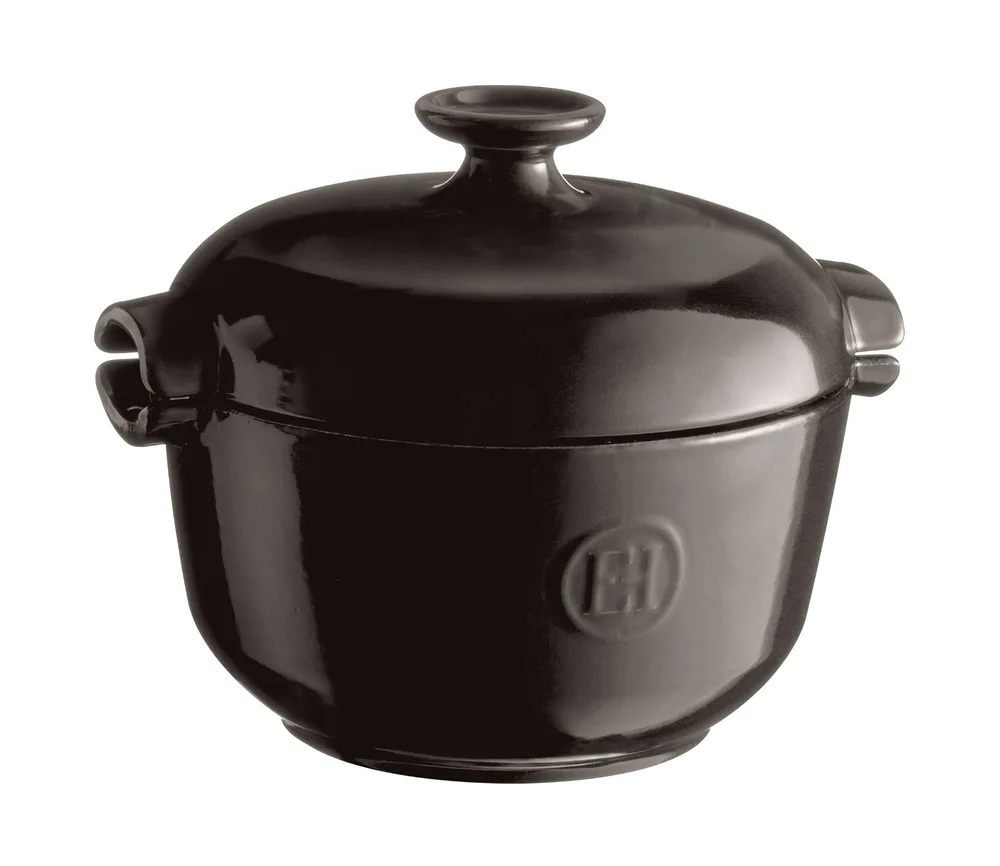 Кастрюля для риса Emile Henry керамическая Flame 2,24 л, 25,5 x 20,5 см, чёрная
