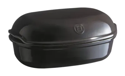 Форма для выпечки хлеба Emile Henry Artisan 3,35 л, керамика HR, с крышкой, чёрная