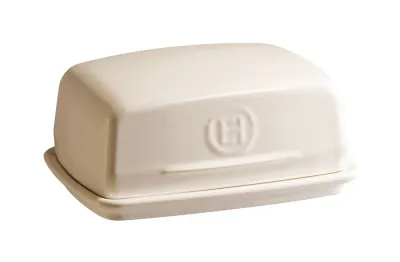 Маслёнка Emile Henry керамика HR Ceramic 400 мл с крышкой, для бруска 250 г, кремовая