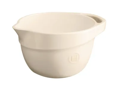 Миска керамическая для теста Emile Henry 2,5 л, 20 x 13,5 см, кремовая