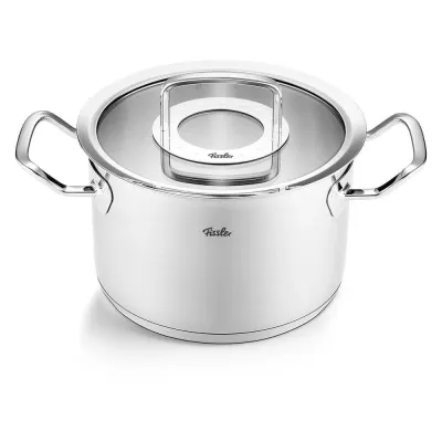 Кастрюля со стеклянной крышкой Fissler Original-Profi Collection 20 см, 4 л, нержавеющая сталь 18/10, дно Cookstar, серебристая