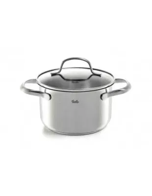 Кастрюля высокая Fissler San Francisco 16 см, 1,9 л, нержавеющая сталь, стеклянная крышка, индукция, серебристая