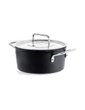Кастрюля высокая Fissler Adamant 24 см, 4,9 л, антипригарная, для индукционных плит, чёрная — фото 1