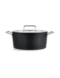 Кастрюля высокая Fissler Adamant 24 см, 4,9 л, антипригарная, для индукционных плит, чёрная — фото 2