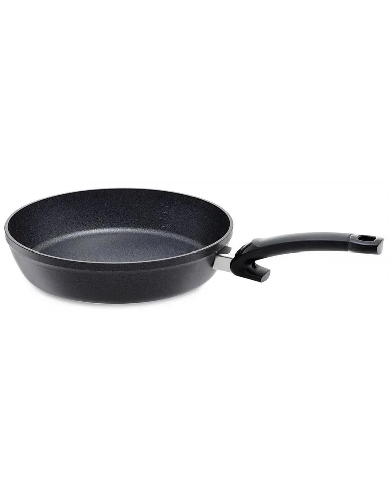 Сковорода Fissler Adamant Comfort 28 см с антипригарным покрытием из карбида кремния, для индукции, чёрная