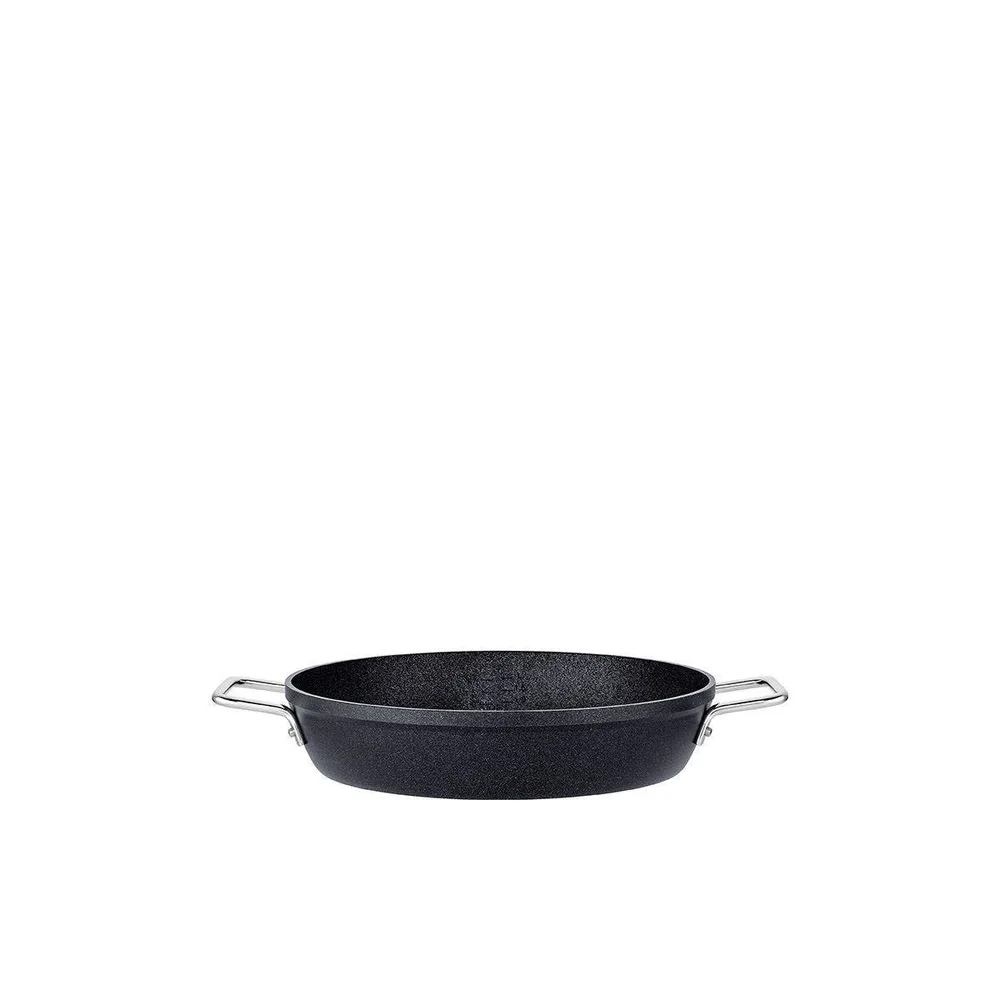 Сковорода для подачи Fissler Adamant 28 см, антипригарная, с двумя ручками, индукция, духовка, чёрная