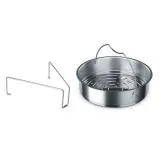 Вставка для приготовления на пару Fissler 18 см, нержавеющая сталь 18/10, перфорированная с трёхногой подставкой, для скороварок — фото 1