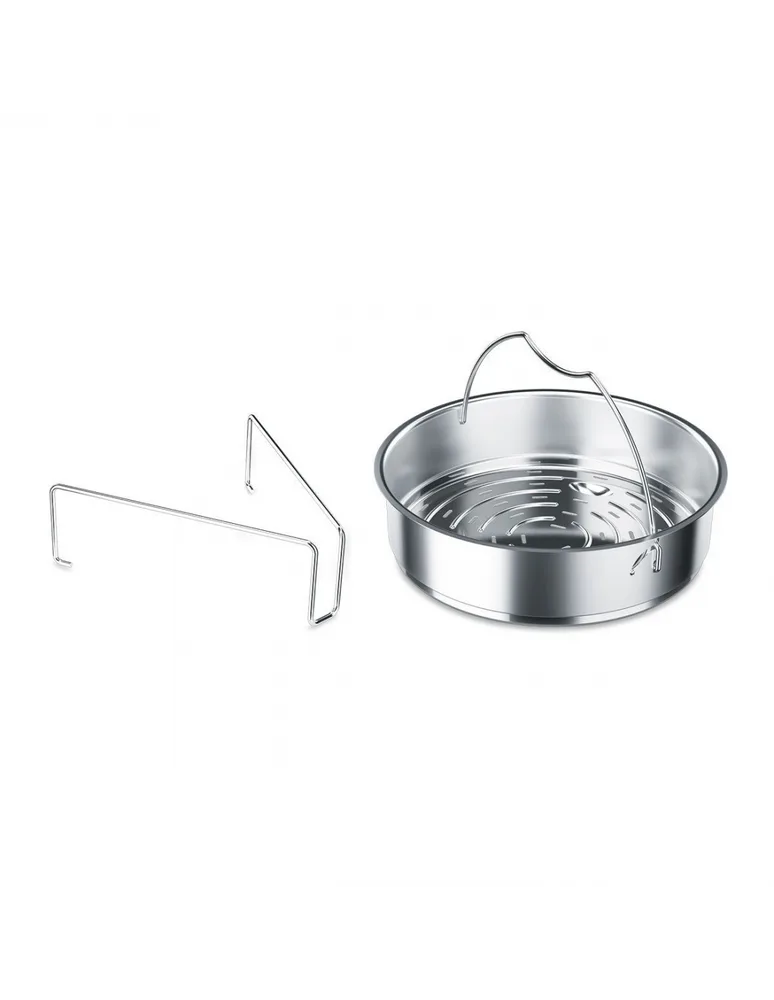 Вставка перфорированная для скороварки Fissler 22 см с треножником, нержавеющая сталь 18/10, серебристая