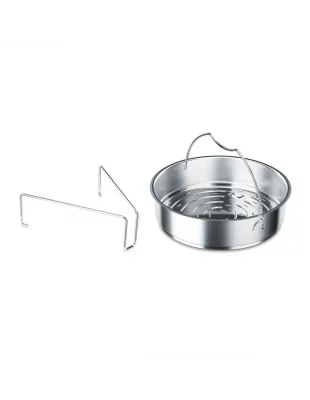 Вставка перфорированная для скороварки Fissler 22 см с треножником, нержавеющая сталь 18/10, серебристая