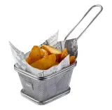 Корзинка для картофеля фри GEFU BBQ размер S, нержавеющая сталь, 10,5 x 9 x 6 см, серебристая — фото 1