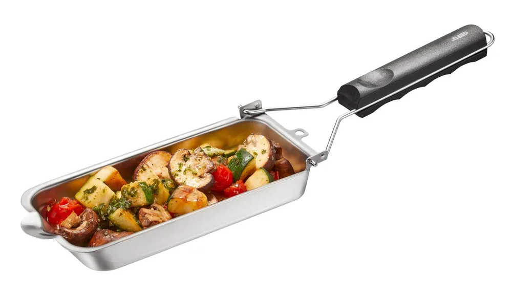 Сковорода-гриль GEFU BBQ складная, нержавеющая сталь, со съёмной ручкой и лопаткой