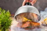 Крышка для бургера GEFU BBQ, нержавеющая сталь и пластик, диаметр 10 см, высота 15 см, чёрная с серебристым — фото 2