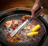 Щипцы для гриля GEFU BBQ 42,5 см из нержавеющей стали, с петлёй для подвешивания, чёрные — фото 2