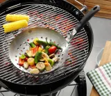 Вок для гриля GEFU BBQ 48,5 x 28 x 17 см со съёмной ручкой, нержавеющая сталь, для овощей на гриле и в духовке — фото 3
