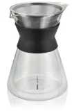 Кофейник для заваривания кофе GEFU Butio Thermo 500 мл, боросиликатное стекло с двойными стенками, многоразовый стальной фильтр — фото 2